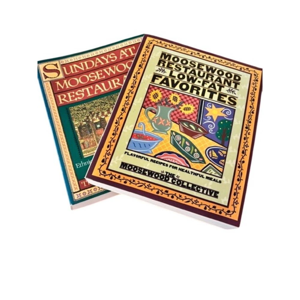 Moosewood Restaurant Cookbook Set Sundays & Low-Fat Favorites Vegetarian Recipes